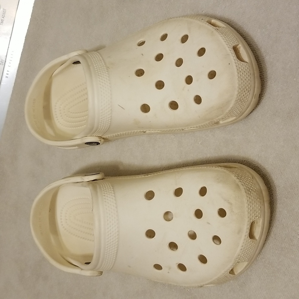 White crocs. Women size 11